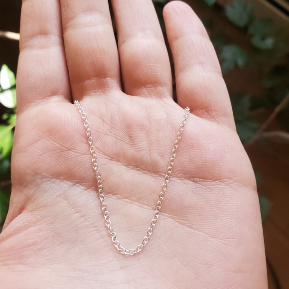 New 18" Dainty 925 Sterling Silver Plated Necklace Chain - Picture 7 of 15